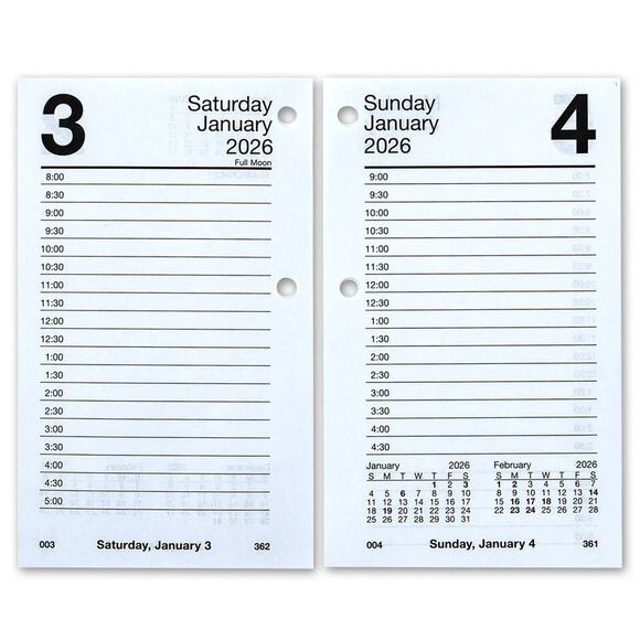 2026 AT-A-GLANCE Daily Desk Calendar Refill 3.5" x 6" Loose-Leaf E71750 Office - Picture 4 of 11